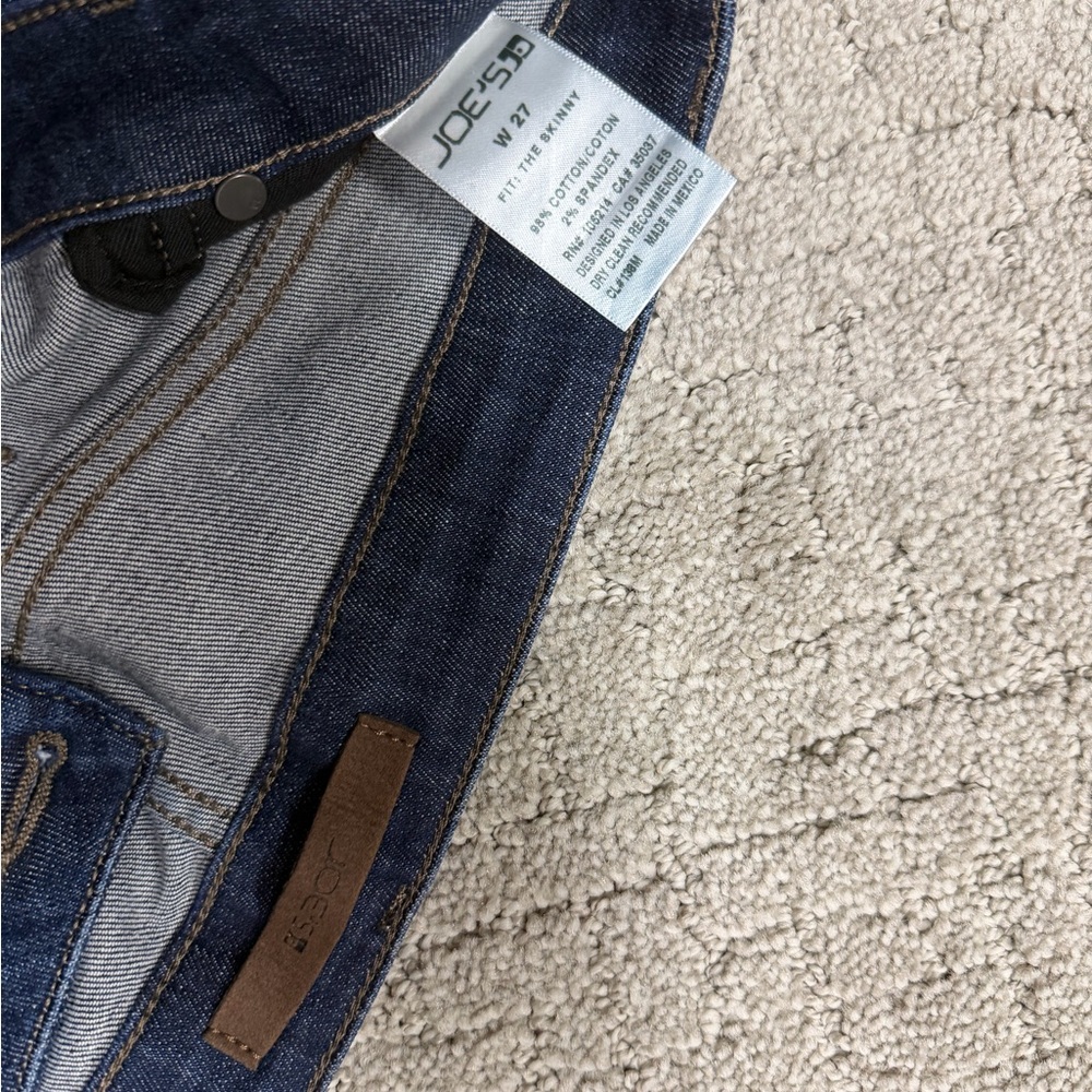 Joe's Jeans Slim Women's Indigo Blue Denim with Brown Accent